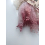 Berries pink dip crimped mini wool locks, hand washed + dyed, 3-5", 7g