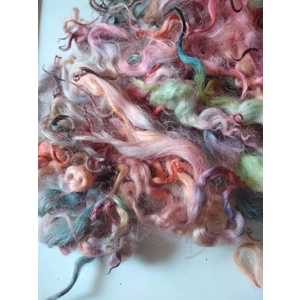 Rainbow curly wool, 10g White Faced Dartmoor