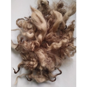 Chocolate mix curly wool, 10g