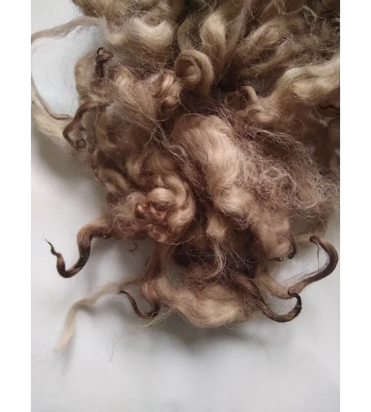 Chocolate mix curly wool, 10g