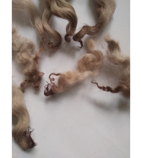 Chocolate mix curly wool, 10g