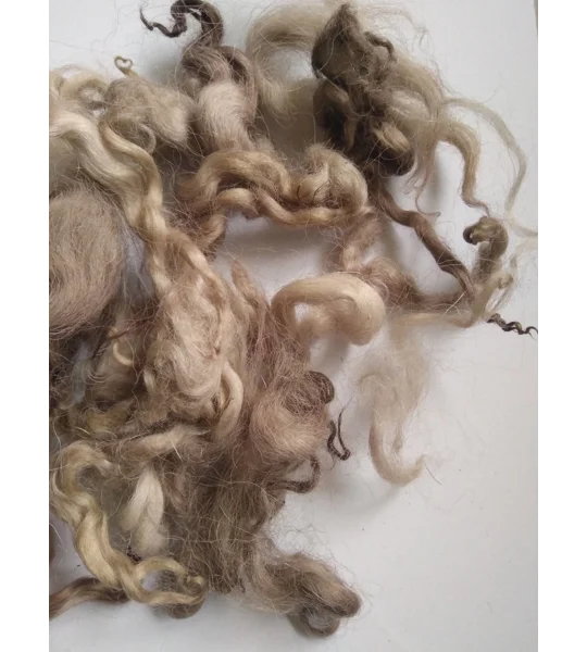 mocha (coffee/chocolate) loose curly wool 10g
