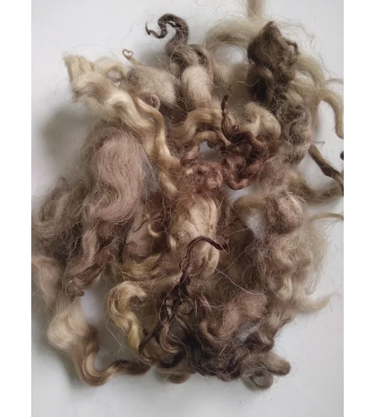 mocha (coffee/chocolate) loose curly wool 10g