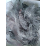 pink and grey perendale wool and locks 10g