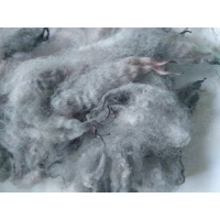 pink and grey perendale wool and locks 10g