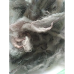pink and grey perendale wool and locks 10g