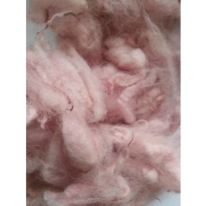 baby pink perendale lamb wool and locks 10g