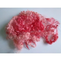 red and pink teeswater wool and locks 10g