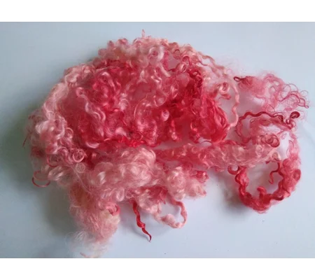 red and pink teeswater wool and locks 10g