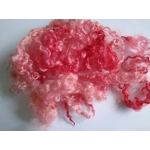 red and pink teeswater wool and locks 10g
