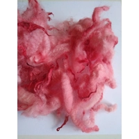 red pink perendale lamb wool and locks 10g