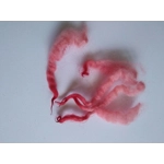 red pink perendale lamb wool and locks 10g
