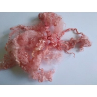 pink and golden peach teeswater wool and locks 10g