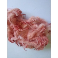 clay pink red orange perendale lamb wool and locks 10g