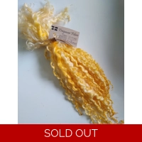 Gold and Yellow curly Teeswater wool locks, 28g 14g or 7g
