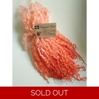 Tangerine orange Teeswater wool locks, 28g 14g or 7g