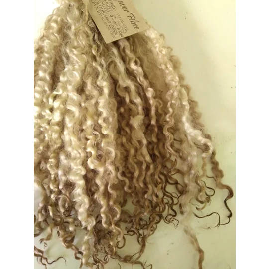 Light coffee brown and gold wool locks, 28g 14g or 7g