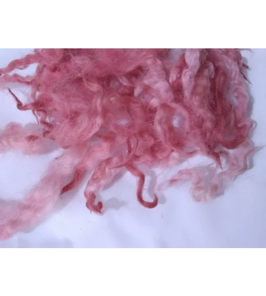 Tea rose red pink wool and locks 10g