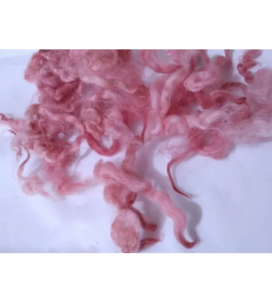 Tea rose red pink wool and locks 10g