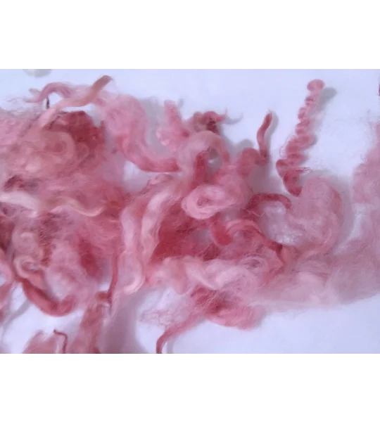 Tea rose red pink wool and locks 10g