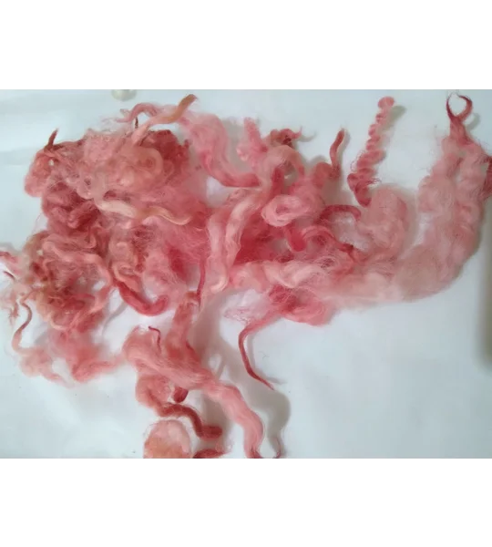 Tea rose red pink wool and locks 10g