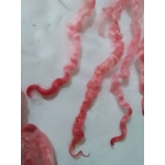 Red and pink Masham wool and locks 10g
