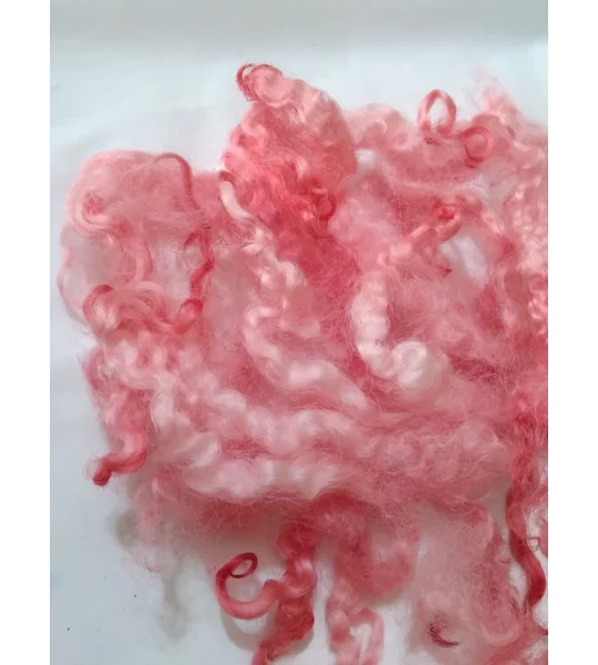 Red and pink Masham wool and locks 10g