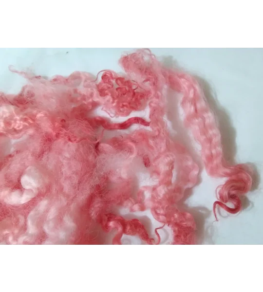 Red and pink Masham wool and locks 10g