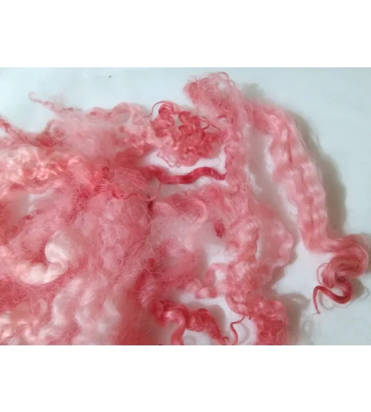 Red and pink Masham wool and locks 10g