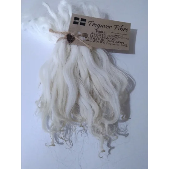Natural wavy undyed mini wool locks, 10g