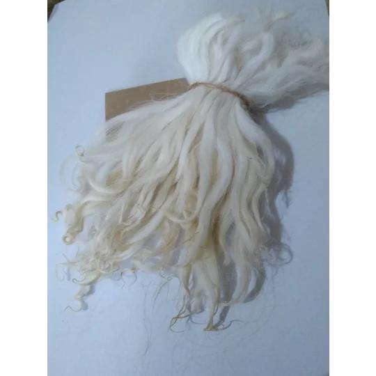Natural wavy undyed mini wool locks, 10g