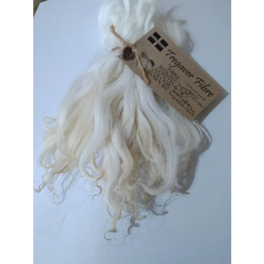 Natural wavy undyed mini wool locks, 10g