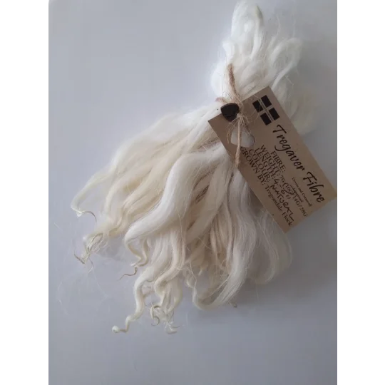Natural wavy undyed mini wool locks, 10g