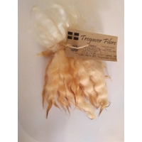 light copper dip wavy and crimped mini wool locks, 7g