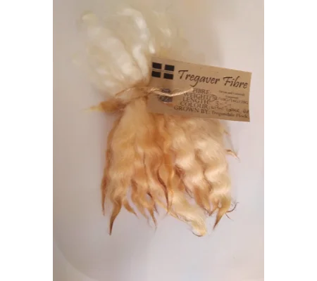 light copper dip wavy and crimped mini wool locks, 7g