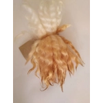 light copper dip wavy and crimped mini wool locks, 7g