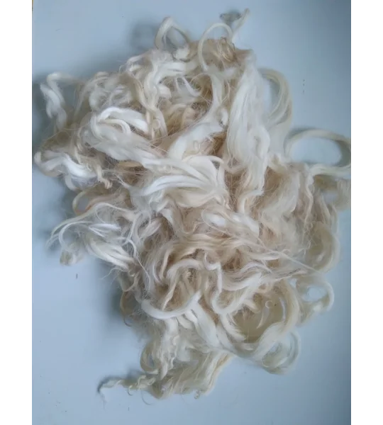 Natural wavy undyed wavy wool and locks