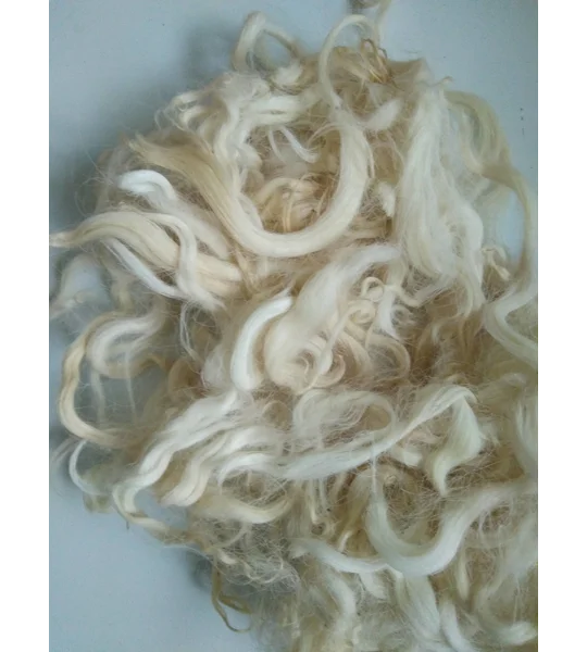 Natural wavy undyed wavy wool and locks