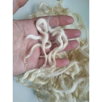 Natural wavy undyed wavy wool and locks