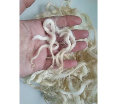 Natural wavy undyed wavy wool and locks