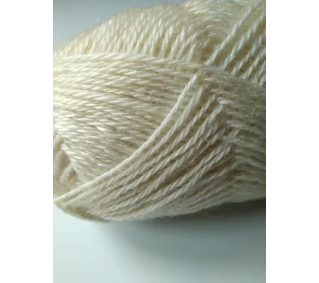 Goatally gorgeous mohair yarn, undyed, natural colour. Light Aran weight (v)
