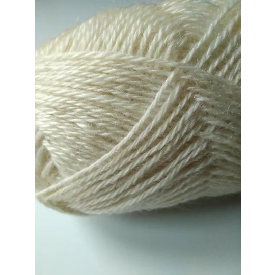 Goatally gorgeous mohair yarn, undyed, natural colour. Light Aran weight (v)