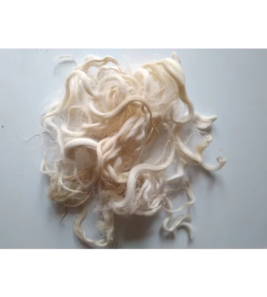 Natural wavy undyed wavy wool and locks