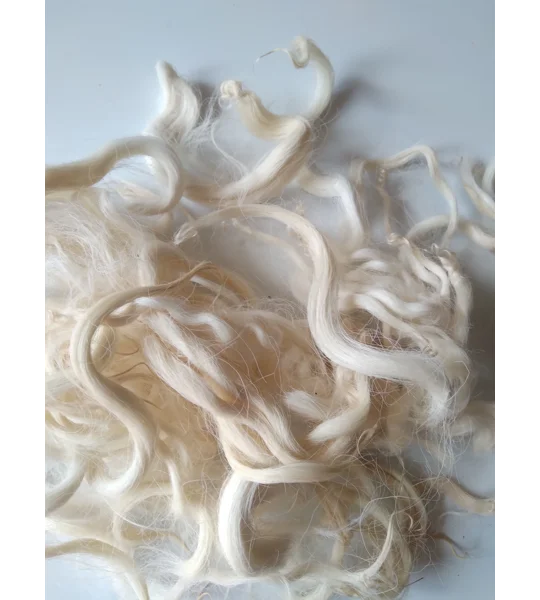 Natural wavy undyed wavy wool and locks