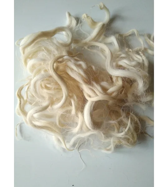 Natural wavy undyed wavy wool and locks
