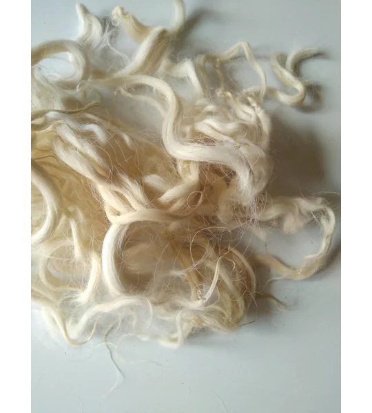 Natural wavy undyed wavy wool and locks