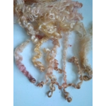 Autumn leaves copper gold pink curly wool (v)