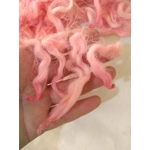Flamingo pink curly wool and locks, 10g