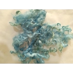 Marine blue green curly wool and locks, 10g (v)