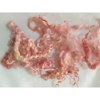 Sea pink and gold curly wool and locks, 10g
